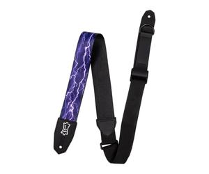 LEVY'S, MPRH-18, Tracolla in Poliestere Right Height Lightning 2", Larghezza 2" (5.08 cm), Lunghezza Regolabile da 43" (109.22 cm) a 57" (144.78 cm), Stampa Lightning