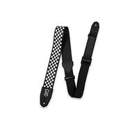 Levy's Mprh Right Height-Tracolla per Chitarra in Poliestere, Larghezza 5,1 cm, Motivo a Scacchi Bianchi e Neri, Taglia Unica Unisex-Adulto