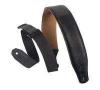 Levy's, MRHGS-BLK Tracolla in pelle Right Height con tecnologia RipChord Black 2.5", Colore Black