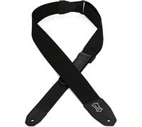 Levy's, MRHP-BLK, Tracolla in Poliestere Right Height, con tecnologia RipChord Black 2", Larghezza di 2" (5.08 cm), Lunghezza Regolabile fino a 57" (144.78 cm), Colore Black