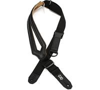 Levy's MRHSS-BLK Tracolla Per Chitarra Right Height - Garment Leather Ergonomic Padded 3 1/2" - Black