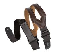 Levy's MRHSS-DBR Tracolla Per Chitarra Right Height Garment Leather Ergonomic 3" - Dark Brown