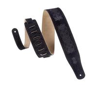 Levy's, MS26CK-BLK Tracolla in Pelle Scamosciata Celtic Knot Emboss Black 2 1/2", Larghezza di 2 1/2" (6.35 cm), Lunghezza fino a 56" (142.24 cm), Colore Black, Retro Natural