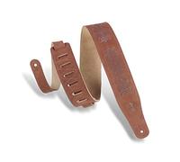 Levy's MS26CK-BRN Tracolla Per Chitarra Suede Leather Celtic Knot Emboss 2 1/2" - Brown
