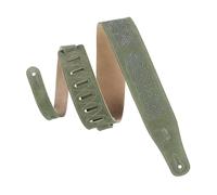 Levy's, MS26CK-GRN Tracolla in Pelle Scamosciata Celtic Knot Emboss Green 2 1/2", Larghezza di 2 1/2" (6.35 cm), Regolabile fino a 56" (142.24 cm), con Rilievo Celtic Knot, Colorazione Green