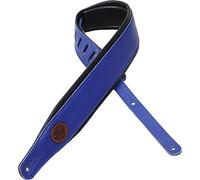 LEVY'S, MSS2-BLU Tracolla in Pelle, con Imbottitura Avvolta in Pelle, Larghezza di 3" (7.62 cm), Regolabile fino a 52" (132 cm), Colore Blu