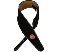 Levy's MSS3-4-BLK Tracolla Per Chitarra 4" Suede Leather & Backing Decorative Piping - Black