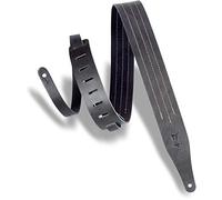 Levy's MV217TS-BLK_BRN Tracolla Per Chitarra Veg-tan Leather Contrast Triple Stich 2" - Black