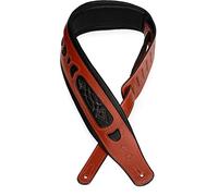 Levy's PM31-WAL Tracolla Per Chitarra 2.5" Carving Leather Strap - Walnut