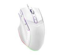 LEWENTECH Mouse da gioco 6 DPI regolabili fino a 7200 Mouse da gioco cablato per PC 8 pulsanti programmabili 13 modalità LED RGB regolabili 1,5 m mouse ergonomico in paracord senza trascinamento