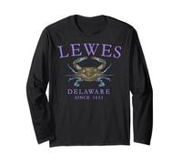 Lewes Delaware Granchio Artiglio Blu Dal 1631 Lettere Viola Maglia a Manica