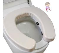 LEWFECBO Rialzo per WC con chiusura in , morbido e impermeabile, a forma di U, adatto per WC standard e ovali, rialzo WC per anziani e bambini