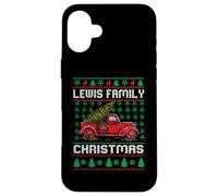 Lewis Family Ugly Christmas Sweater Red Truck Funny Xmas Custodia per iPhone 16 Plus
