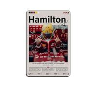 Lewis Hamilton - Poster in metallo, stile retrò, decorazione da parete per bar, grotte, bar, famiglie, garage, 20 x 30 cm
