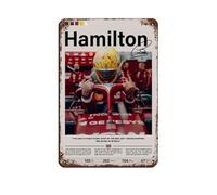 Lewis Hamilton - Poster in metallo, stile retrò, decorazione da parete per bar, grotte, bar, famiglie, garage, 20 x 30 cm