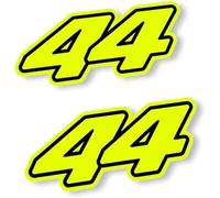 Lewis Hamilton Sticker 2022 Car 44 F1 Formula 1 Fluorescente Giallo Nero (Giallo Fluorescente)