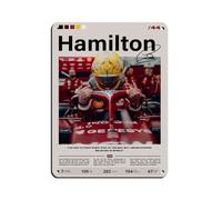 Lewis Hamilton, Targa in metallo vintage, decorazione artistica da parete per pub, club, caffetterie, bar, decorazione artistica da parete per casa, retrò, 30 x 40 cm