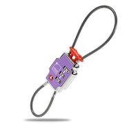 Lewis N Clark 3X Security Lock TSA Luggage Locks for Suitcases, Carry On, Laptop Bag, Set Combo to Create Secure Padlock for Travel, Vacation, Business, or Backpacking, Purple, 1 Pack