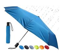 Lewis N. Clark Ombrello da viaggio: tessuto antivento e idrorepellente, apertura automatica e chiusura automatica, color foglia di tè, ombrello da viaggio: tessuto antivento e idrorepellente, apertura