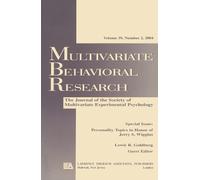 Lewis R. Goldberg Personality Topics in Honor of Jerry S. Wiggins (Tascabile)