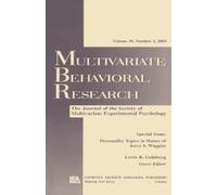 Lewis R. Goldberg Personality Topics in Honor of Jerry S. Wiggins (Tascabile)