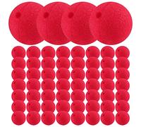 LEWITORS 60 pezzi di colore rosso pagliaccio nasale cosplay naso in schiuma per Halloween Natale Carnevale Costume Dress Up