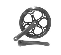 LEWITORS Single Speed - Guarnitura a manovella per bicicletta, 52T, 170 mm, con foro diamantato, accessorio