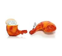 LEWOTE Silicone Case Compatible with Apple Airpods 1&2 Funny Cute Cover[Simulation Food Series](Chicken Leg)