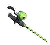 Lew's Crappie Thunder Spincast - Mulinello e canna da pesca combinata, 1,2 m, 15,2 cm, 2 pezzi, in grafite, per recuperare la mano destra o sinistra, colore: verde tuono Crappie