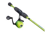 Lew's Crappie Thunder Underspin - Mulinello e canna da pesca combinata, 1,2 m, 15,2 cm, 2 pezzi, in grafite, per recuperare la mano destra o sinistra, colore: verde tuono Crappie