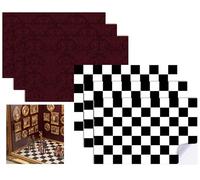 Lewtemi Set di 6 fogli di carta da parati e pavimenti per casa delle bambole, mini accessori per casa delle bambole in miniatura, musei, pareti, pavimenti, fai da te, decorazione per mini stanze, 30 x