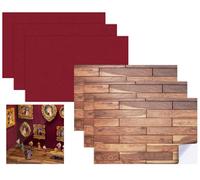 Lewtemi Set di 6 fogli di carta da parati e pavimenti per casa delle bambole, mini accessori per casa delle bambole in miniatura, musei, pareti, pavimenti, fai da te, mini decorazioni per stanze, 30 x