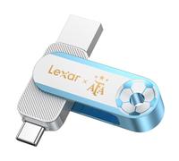 Lexar 128GB D500 Dual Solid State Drive USB 3.2 Gen 1 AFA Edition World Cup Dual USB tipo C/tipo A fino a 400 MB/s compatibile con iPhone 15/16/17, Android, tablet, PC o