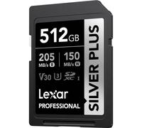 Lexar 512GB SDXC Professional SILVER Plus 1066x UHS-I/U3/A2/4K R205/W150 (V30)