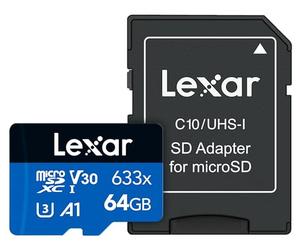 Lexar 633x 64GB MicroSDHC UHS-I Classe 10 memoria flash