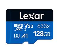 Lexar 633x Scheda di Memoria Micro SD 128 GB, microSDXC UHS-I Con Adattatore SD, Fino a 100 MB/s in Lettura, A1, C10, U3, V30, Scheda TF per Smartphone/Tablet/Telecamera (LMS0633128G-BNAAA)