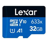 Lexar - Microsdhc 633x 32gb No Adat-black/blue Lexar