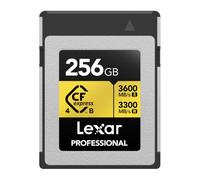 LEXAR Carte CFexpress PRO Type B Gold 4.0 series 256Go R3600/W3300 | Scheda CFexpress di tipo B con 3600 MB/s in lettura e 3300 MB/s in scrittura per videografia, fotografia e flusso di lavoro