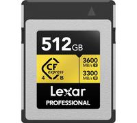 LEXAR Carte Professional CFexpress 512 Go Type B GOLD 4.0 Series 3600R/3300W MB/s