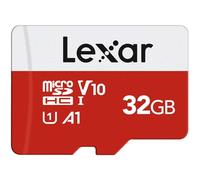 Lexar E-Series - Scheda di memoria micro SD da 32 GB, microSDHC UHS-I con adattatore, 100 MB/s, C10, U3, A1, V30, Full HD, 4K UHD, scheda TF ad alta velocità