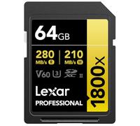 Lexar Gold Series Professional - Scheda di memoria SDXC UHS-II da 1800 x 64 GB