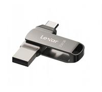 Lexar® JumpDrive® D400 USB 3.1 Type-C Dual Slot PenDrive in metallo - per telefono e computer. Alloggiamento in alluminio, 256 GB