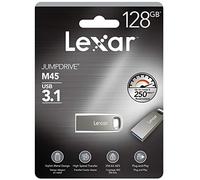 Lexar JumpDrive M45 128GB Chiavetta USB 3.1 in Metallo, Alta Velocità, Software di Protezione Dati SW Lite, Design Compatto e Robusto, Grigio