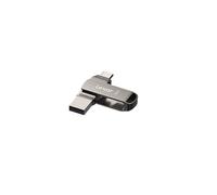 Lexar JumpDrive - Unità flash D400 da 128 GB, USB 3.2 tipo C e tipo A, per espansione di archiviazione, backup fotografico per iPhone 15, fino a 130 MB/s, alloggiamento in metallo e design girevole