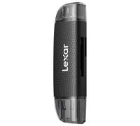 Lexar Lettore schede memoria SD e MicroSD Dual Slot Reader Black LRW310X BNBNG