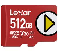 Lexar Scheda microSD Play 512 GB UHS-I V30 Rosso