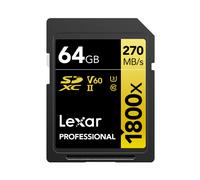 Lexar Scheda di Memoria 64 GB SDXC UHS-II Classe 10 - LSD1800064G-BNNNG