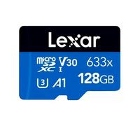 Lexar LSDMI128BBNL633A - Scheda di memoria microSDXC UHS-I 633x ad alte prestazioni da 128 GB con adattatore SD