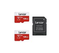 Lexar Micro SD 128 GB, Scheda Micro SD fino a 100 MB/sec(R), Scheda di Memoria microSDXC con Adattatore SD, A1, U3, C10, V30, Micro SD Card Confezione da 2