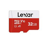 Lexar Micro SD 32 GB, Scheda Micro SD fino a 100 MB/sec(R), Scheda di Memoria microSDHC con Adattatore SD, A1, U1, C10, V10, Micro SD Card